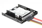 DIGITUS Ramka montażowa/Adapter SSD/HDD 2x 2.5" do 3.5" (ATA, SATA, SSD) metalowa ,zestaw z kablami, czarna - DA-70434 - Zdjęcie 4