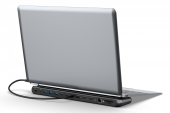 DIGITUS Stacja dokująca USB-C 12 portowa, max. 8K/30Hz z HDR, HDMI, DP, max. 3 monitory (MST), USB-C 3.2 Gen2, Gigabit Ethernet, SD/Micro SD, PD 100W - DA-70919 - Zdjęcie 3