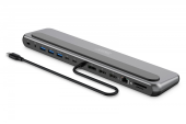 DIGITUS Stacja dokująca USB-C 12 portowa, max. 8K/30Hz z HDR, HDMI, DP, max. 3 monitory (MST), USB-C 3.2 Gen2, Gigabit Ethernet, SD/Micro SD, PD 100W - DA-70919 - Zdjęcie 4