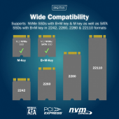 DIGITUS Stacja dokująca USB-C 3.2 Gen2 dla dysków SSD M.2 Duo NVMe oraz SATA (max. 2x 4 TB) z czytnikiem kart SD-Express 7.1 (max. 2 TB), czarna - DA-71546-1 - Zdjęcie 4