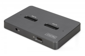 DIGITUS Stacja dokująca USB-C 3.2 Gen2 dla dysków SSD M.2 Duo NVMe oraz SATA (max. 2x 4 TB) z czytnikiem kart SD-Express 7.1 (max. 2 TB), czarna - DA-71546-1 - Zdjęcie 7