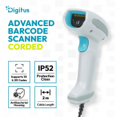 DIGITUS Zaawansowany czytnik kodów kreskowych przewodowy USB-RJ45 2m, 1D/2D 2m/s, IP52, stojak w zestawie - DA-81006 - Zdjęcie 8