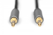 DIGITUS Kabel połączeniowy audio MiniJack Stereo Typ 3.5mm/3.5mm M/M nylon 1,8m - DB-510110-018-S - Zdjęcie 2