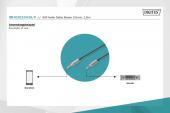 DIGITUS Kabel połączeniowy audio MiniJack Stereo Typ 3.5mm/3.5mm M/M nylon 1,8m - DB-510110-018-S - Zdjęcie 4