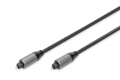 DIGITUS Kabel audio optyczny Toslink 2.2mm/Toslink 2.2mm M/M aluminium, 3m - DB-510510-030-S - Zdjęcie 1