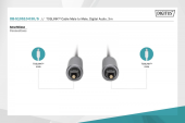 DIGITUS Kabel audio optyczny Toslink 2.2mm/Toslink 2.2mm M/M aluminium, 3m - DB-510510-030-S - Zdjęcie 3