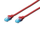 DIGITUS Patch cord U/UTP kat.5e PVC 0,25m Czerwony  - DK-1512-0025/R - Zdjęcie 1