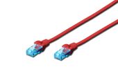 DIGITUS Patch cord U/UTP kat.5e PVC 0,5m Czerwony  - DK-1512-005/R - Zdjęcie 1