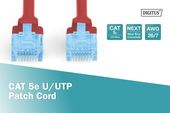 DIGITUS Patch cord U/UTP kat.5e PVC 0,5m Czerwony  - DK-1512-005/R - Zdjęcie 4
