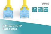 DIGITUS Patch cord U/UTP kat.5e PVC 0,5m Żółty  - DK-1512-005/Y - Zdjęcie 2