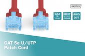 DIGITUS Patch cord U/UTP kat.5e PVC 2m Czerwony  - DK-1512-020/R - Zdjęcie 4