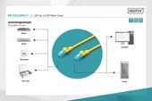 DIGITUS Patch cord U/UTP kat.5e PVC 5m Żółty  - DK-1512-050/Y - Zdjęcie 3