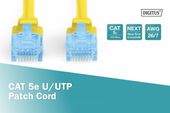 DIGITUS Patch cord U/UTP kat.5e PVC 5m Żółty  - DK-1512-050/Y - Zdjęcie 4