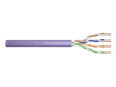 DIGITUS Kabel teleinformatyczny, instalacyjny, U/UTP kat.6 4x2xAWG23/1, drut, miedziany, LSZH, 100m, fioletowy - DK-1613-VH-1 - Zdjęcie 1