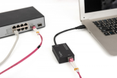 DIGITUS Karta sieciowa USB 3.0 typ A na Gigabit SFP, adapter światłowodowy 1000 Mb/s, moduł SFP sprzedawany osobno - DN-3026-1 - Zdjęcie 4