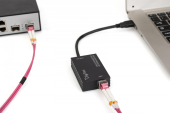 DIGITUS Karta sieciowa USB 3.0 typ A na Gigabit SFP, adapter światłowodowy 1000 Mb/s, moduł SFP sprzedawany osobno - DN-3026-1 - Zdjęcie 5