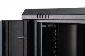 DIGITUS Szafa sieciowa wisząca Dynamic 19" 9U rack 474x600x600mm, drzwi szyba, czarna, niezłożona, 60kg - DN-37107 - Zdjęcie 6