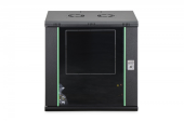 DIGITUS Szafa sieciowa wisząca Dynamic 19" 12U rack 607x600x450mm, drzwi szyba, czarna, niezłożona, 60kg - DN-37109 - Zdjęcie 3
