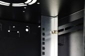DIGITUS Szafa sieciowa wisząca Dynamic 19" 12U rack 607x600x450mm, drzwi szyba, czarna, niezłożona, 60kg - DN-37109 - Zdjęcie 8