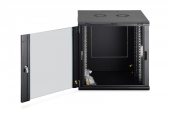 DIGITUS Szafa sieciowa wisząca Dynamic 19" 12U rack 607x600x600mm, drzwi szyba, czarna, niezłożona, 60kg - DN-37111 - Zdjęcie 5
