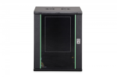 DIGITUS Szafa sieciowa wisząca Dynamic 19" 16U rack 785x600x450mm, drzwi szyba, czarna, niezłożona, 60kg - DN-37113 - Zdjęcie 3