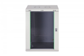 DIGITUS Szafa sieciowa wisząca Dynamic 19" 16U rack 785x600x600mm, drzwi szyba, szary, niezłożona, 60kg - DN-37114 - Zdjęcie 3