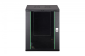 DIGITUS Szafa sieciowa wisząca Dynamic 19" 16U rack 785x600x600mm, drzwi szyba, czarny, niezłożona, 60kg - DN-37115 - Zdjęcie 3