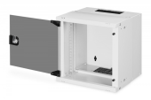 DIGITUS Szafa sieciowa wisząca 10" 6U, SOHO PRO 324 x 316 x 298 mm, nośność 60kg, drzwi szyba, niezłożona, Szara - DN-49100 - Zdjęcie 3