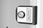 DIGITUS Szafa sieciowa wisząca 10" 6U, SOHO PRO 324 x 316 x 298 mm, nośność 60kg, drzwi szyba, niezłożona, Szara - DN-49100 - Zdjęcie 6