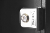 DIGITUS Szafa sieciowa wisząca 10" 6U, SOHO PRO 324 x 316 x 298 mm, nośność 60kg, drzwi szyba, niezłożona, Czarna - DN-49101 - Zdjęcie 6