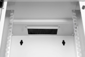 DIGITUS Szafa sieciowa wisząca 10" 9U, SOHO PRO 457 x 316 x 298 mm, nośność 60kg, drzwi szyba, niezłożona Szara - DN-49102 - Zdjęcie 4
