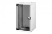 DIGITUS Szafa sieciowa wisząca 10" 12U, SOHO PRO 595 x 315 x 300 mm, nośność 60kg, drzwi szyba, niezłożona, Szara - DN-49104 - Zdjęcie 1