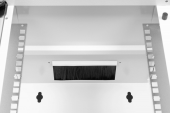 DIGITUS Szafa sieciowa wisząca 10" 12U, SOHO PRO 595 x 315 x 300 mm, nośność 60kg, drzwi szyba, niezłożona, Szara - DN-49104 - Zdjęcie 4