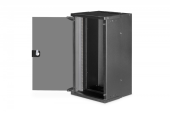 DIGITUS Szafa sieciowa wisząca 10" 12U, SOHO PRO 595 x 315 x 300 mm, nośność 60kg, drzwi szyba, niezłożona, Czarna - DN-49105 - Zdjęcie 3