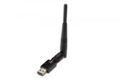 DIGITUS Mini karta sieciowa bezprzewodowa WiFi 300N 300Mbps na USB 2.0 z anteną - DN-70543 - Zdjęcie 1