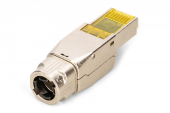 DIGITUS Wtyk modularny RJ45 kat.6A, PoE++, 10GbE, STP, ekranowany, beznarzędziowy, zakręcany, metalowy, AWG 22-27, linka/drut - DN-93638 - Zdjęcie 2