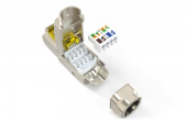 DIGITUS Wtyk modularny RJ45 kat.6A, PoE++, 10GbE, STP, ekranowany, beznarzędziowy, zakręcany, metalowy, AWG 22-27, linka/drut - DN-93638 - Zdjęcie 8
