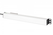 DIGITUS Listwa zasilająca PDU Rack 19" z wyłącznikiem nadprądowym Typ C 16A, 7 gniazd Schuko CEE 7/3 (45°), kabel 1,8m wtyk Unischuko CEE 7/7, 16A, aluminiowa - DN-95439 - Zdjęcie 2