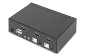 DIGITUS Przełącznik KVM 2 portowy HDMI, 4K 30Hz - DS-12870 - Zdjęcie 2