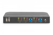 DIGITUS Przełącznik KVM 2 portowy, 2x HDMI IN, 1x HDMI OUT, 2x USB A, 1x Audio, 4K x 2K 60Hz, IN&OUT - DS-12874 - Zdjęcie 10