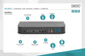 DIGITUS Przełącznik KVM 2 portowy, 2x HDMI IN, 1x HDMI OUT, 2x USB A, 1x Audio, 4K x 2K 60Hz, IN&OUT - DS-12874 - Zdjęcie 11