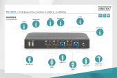 DIGITUS Przełącznik KVM 2 portowy, 2x HDMI IN, 1x HDMI OUT, 2x USB A, 1x Audio, 4K x 2K 60Hz, IN&OUT - DS-12874 - Zdjęcie 12