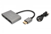 DIGITUS Hub/Koncentrator 3-portowy DisplayPort na 2xDisplayPort/1xHDMI 4K 60Hz UHD 0,2m - DS-45336 - Zdjęcie 10