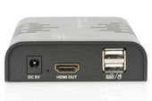 DIGITUS Przedłużacz/Extender KVM (HDMI+USB) do 120m po Cat.5e UTP lub IP, 1080p FHD 60Hz, audio (zestaw) - DS-55202 - Zdjęcie 2