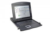 DIGITUS Konsola 17 LCD z touchpad bez KVM 1U klawiatura US - DS-72210-1US - Zdjęcie 1