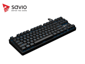 Elmak Klawiatura mechaniczna gamingowa Savio Tempest RX TKL Outemu BLUE, LED niebieski, NKRO, Anty-ghosting - SAVGK-TEMPEST BLUE - Zdjęcie 2
