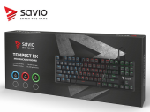 Elmak Klawiatura mechaniczna gamingowa Savio Tempest RX TKL Outemu BLUE, LED niebieski, NKRO, Anty-ghosting - SAVGK-TEMPEST BLUE - Zdjęcie 4