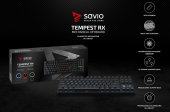 Elmak Klawiatura mechaniczna gamingowa Savio Tempest RX TKL Outemu BLUE, LED niebieski, NKRO, Anty-ghosting - SAVGK-TEMPEST BLUE - Zdjęcie 11