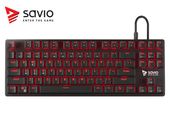 Elmak Klawiatura mechaniczna gamingowa Savio Tempest RX TKL Outemu RED, LED czerwony, NKRO, Anty-ghosting - SAVGK-TEMPEST RED - Zdjęcie 1