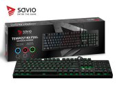 Elmak Mechaniczna klawiatura gamingowa Savio Tempest RX FULL Outemu Brown, LED zielony, NKRO, Anty-ghosting - SAVGK TEMPEST FULL BROWN - Zdjęcie 5